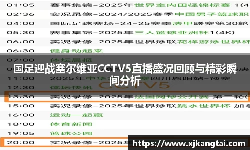 国足迎战塞尔维亚CCTV5直播盛况回顾与精彩瞬间分析